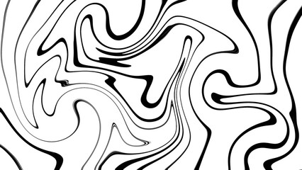 Abstract black and white background with melting pattern. Black and white liquid background