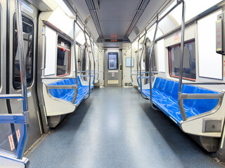 Empty subway in New York