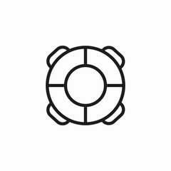 lifebuoy safe icon sign vector