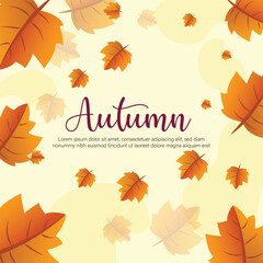 Autumn leaves set. Fall maple, oak, chestnut leaves, berries, acorn, forest foliage. Botanical elements of natural floral design. Flat vector illustration isolated on white background