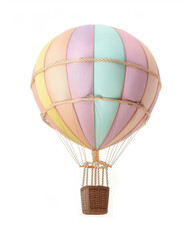 Naklejka premium Hot Air Balloons and Watercolor Art