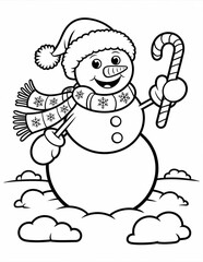 Holiday coloring sheet for kids – Christmas theme