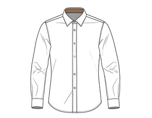 Formal shirt technical drawing