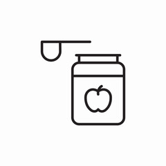 apple jam icon sign vector