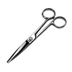 Stainless steel scissors designed for precision cutting in home and office tasks