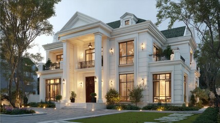 Luxury mansion exterior design