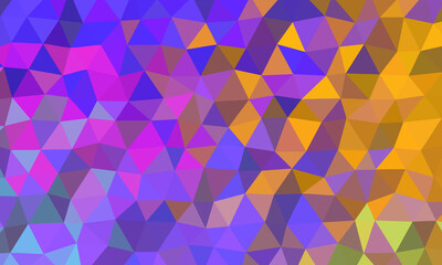 Abstract Geometric Polygonal Background With Purple Blue And Yellow Gradient pattern