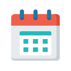 Fototapeta premium A loan EMI calendar planner icon in a flat style on a white background vector illustration