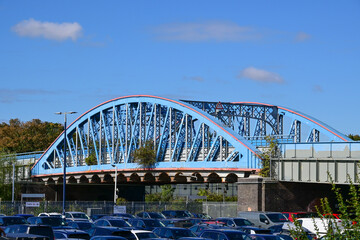 Crescent Bridge Taking Road over Railway at Peterborough