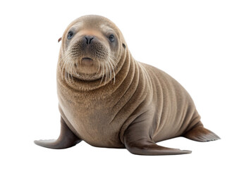 Obraz premium baby walrus isolated on a transparent background.