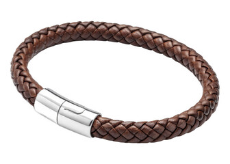 Bracelet leather isolated on a transparent background.