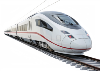 Bullet Train isolated on a transparent background.