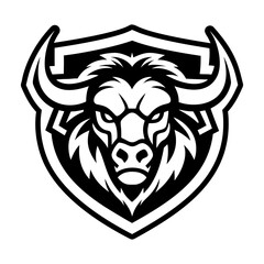 A cow mascot icon in glyph style