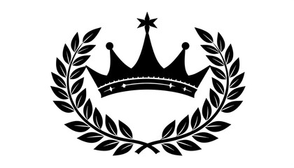 Crown emblem in laurel wreath