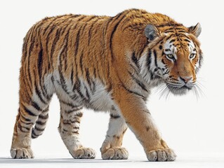 Fototapeta premium Majestic tiger walking gracefully in nature