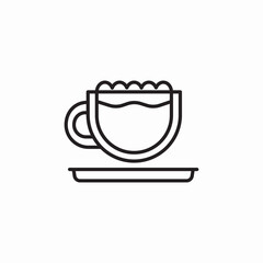con panna coffee cup icon sign vector