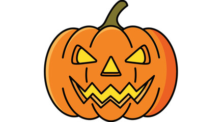 Spooky jack-o'-lantern glowing with eerie light, perfect for Halloween party invitations and festive autumn celebrations, capture the magic of the season