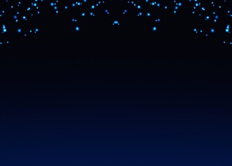 Abstract Blue Glowing Sparkling Confetti Light Glitter Particles PNG on Transparent Background