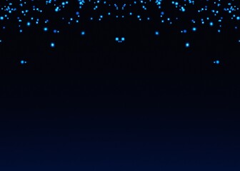 Abstract Blue Glowing Sparkling Confetti Light Glitter Particles PNG on Transparent Background