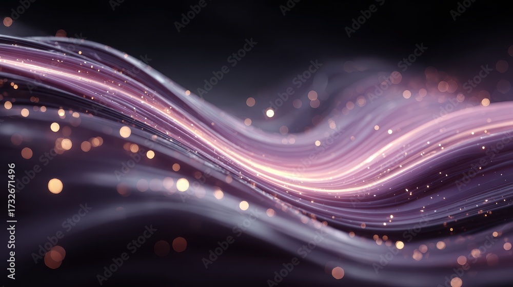 Canvas Prints dynamic flow of liquid in neon pink and purple light streams