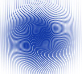 Fototapeta premium Abstract swirling blue and white lines create a mesmerizing vortex pattern with a deep center