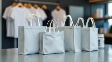 Preparing branded merchandise for promotional event in company swag kit. Concept Branded Merchandise, Promotional Items, Company Swag Kit, Event Giveaways, Marketing Materials