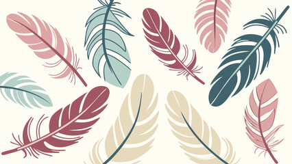seamless pattern with feathers