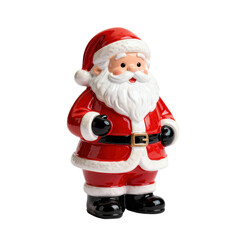 Obraz premium Classic Santa Claus Figurine on White Background