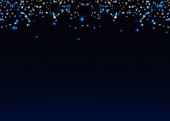 Abstract Blue Glowing Sparkling Confetti Light Glitter Particles PNG on Transparent Background