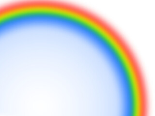 Abstract Rainbow Arc With Concentric Blue Circles spectrum isolated on a transparent background