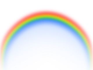 Abstract Rainbow Arc with Concentric Circles color isolated on a transparent background