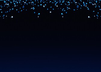 Abstract Blue Glowing Sparkling Confetti Light Glitter Particles PNG on Transparent Background