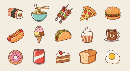 Various Food Items Collection.