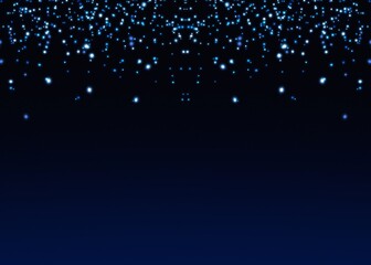 Abstract Blue Glowing Sparkling Confetti Light Glitter Particles PNG on Transparent Background