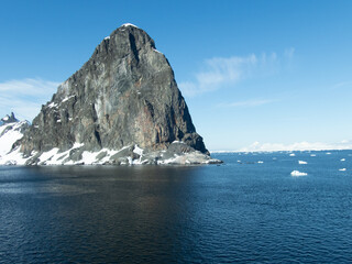 Antarctica mountains with snow on top