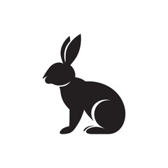Rabbit Silhouette Vector Illustration Cute Bunny Graphic Design