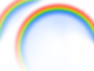 Overlapping Abstract Rainbow Circles With Blue Center isolated on a transparent background