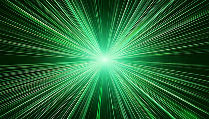 Fototapeta premium Abstract background high speed straight green lines and bokeh. AI