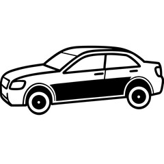 Fototapeta premium black and white car