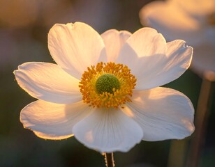 Close-up of a luminous white flower