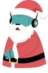 Illustration of Robot Santa Claus
