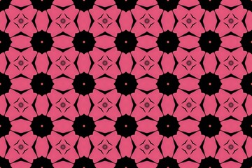 Black and white seamless floral pattern with elegant hand-drawn flowers for a vintage wallpaper design