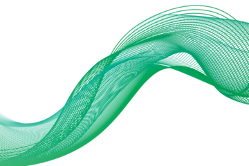 Abstract waves isolated on transparent background