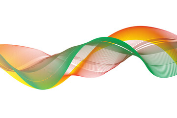 Abstract waves isolated on transparent background