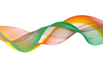 Abstract waves isolated on transparent background