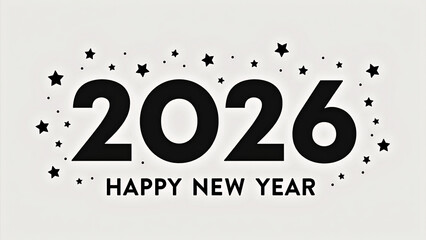 “2026” pulses in bold black—elegant, sculptural, and charged with celebration, clarity, and poetic promise.
