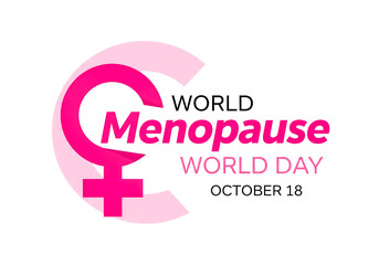 World menopause day logo with female symbol isolated on transparent background