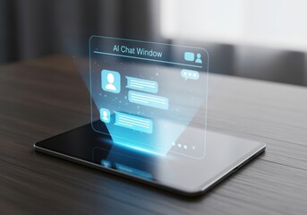 Futuristic AI Holographic Display