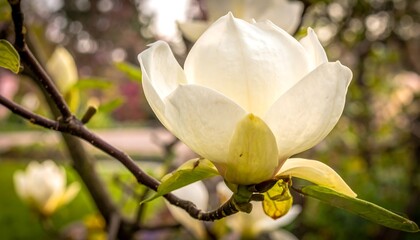 Close-up of a magnolia flower in bloom