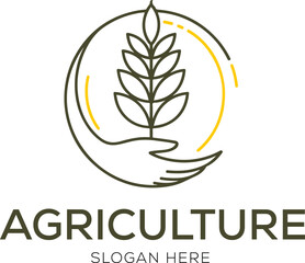 Organic Food, Growth, and Sustainable Crop Symbol